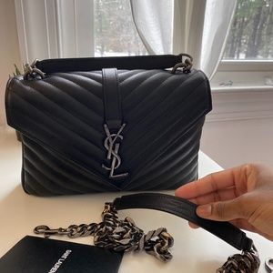 YSL Medium College Bag in Black!!!